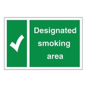 Designated Smoking Area Sign